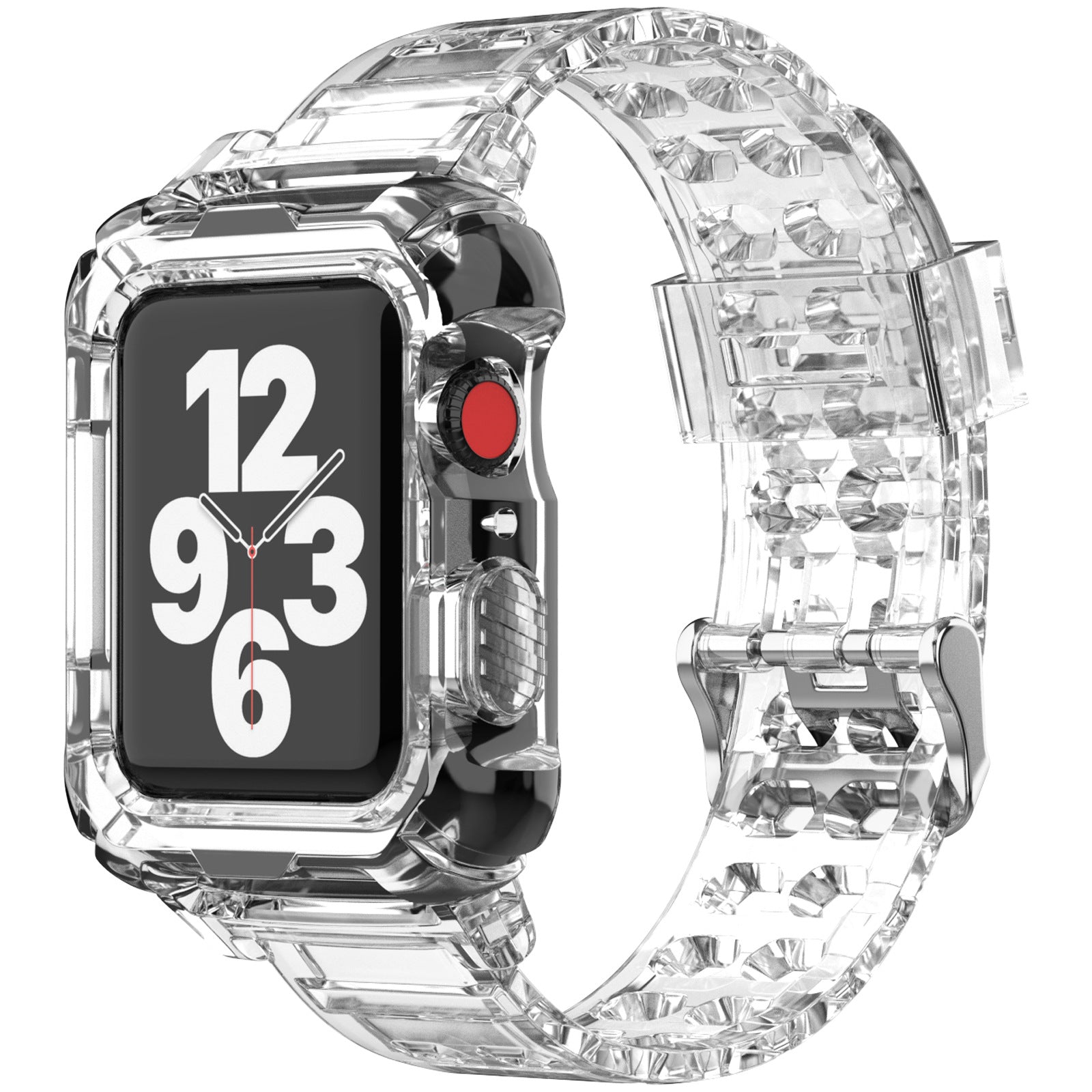 42/44/45mm Glacier transparent jelly strap,Esuitable for Apple Watch series SE/7/6/5/4/3/2/1