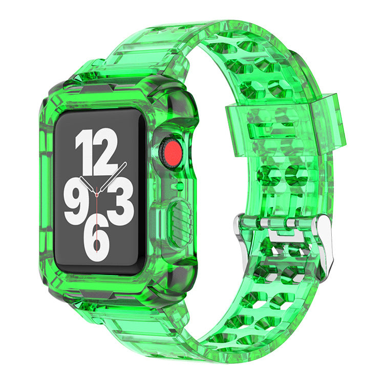 42/44/45mm Glacier transparent jelly strap,Esuitable for Apple Watch series SE/7/6/5/4/3/2/1