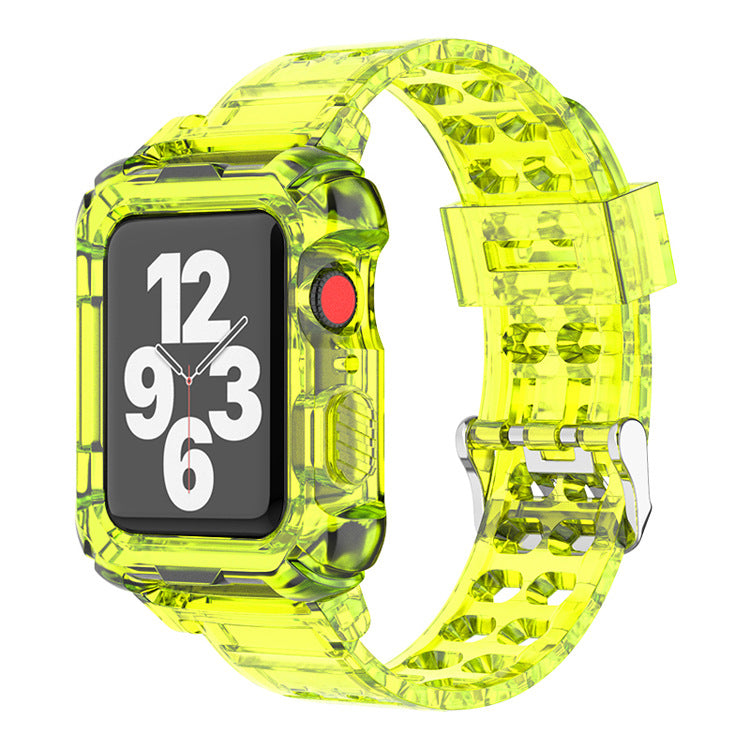 42/44/45mm Glacier transparent jelly strap,Esuitable for Apple Watch series SE/7/6/5/4/3/2/1