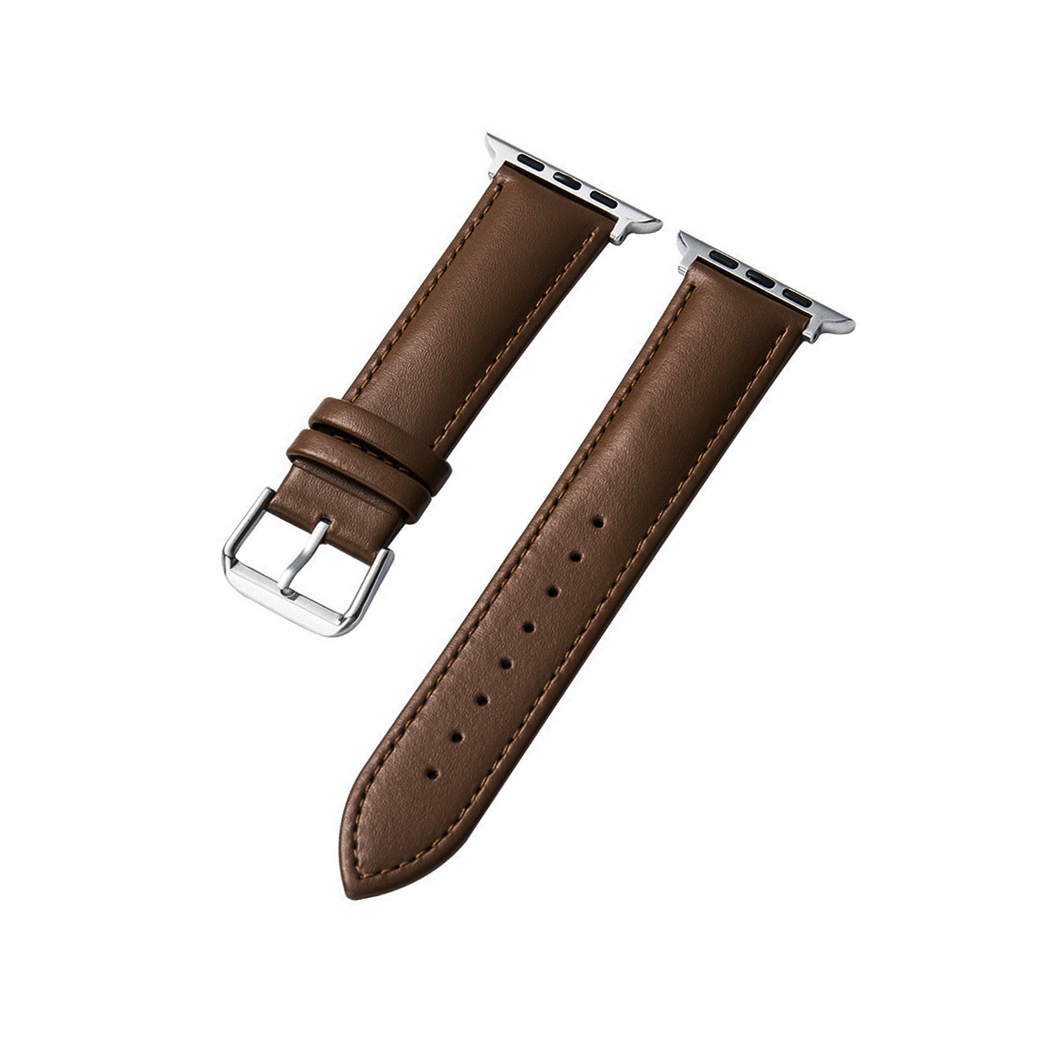 38/40/41mm Apple Watch Plain Leather Strap Series SE/7/6/5/4/3/2/1
