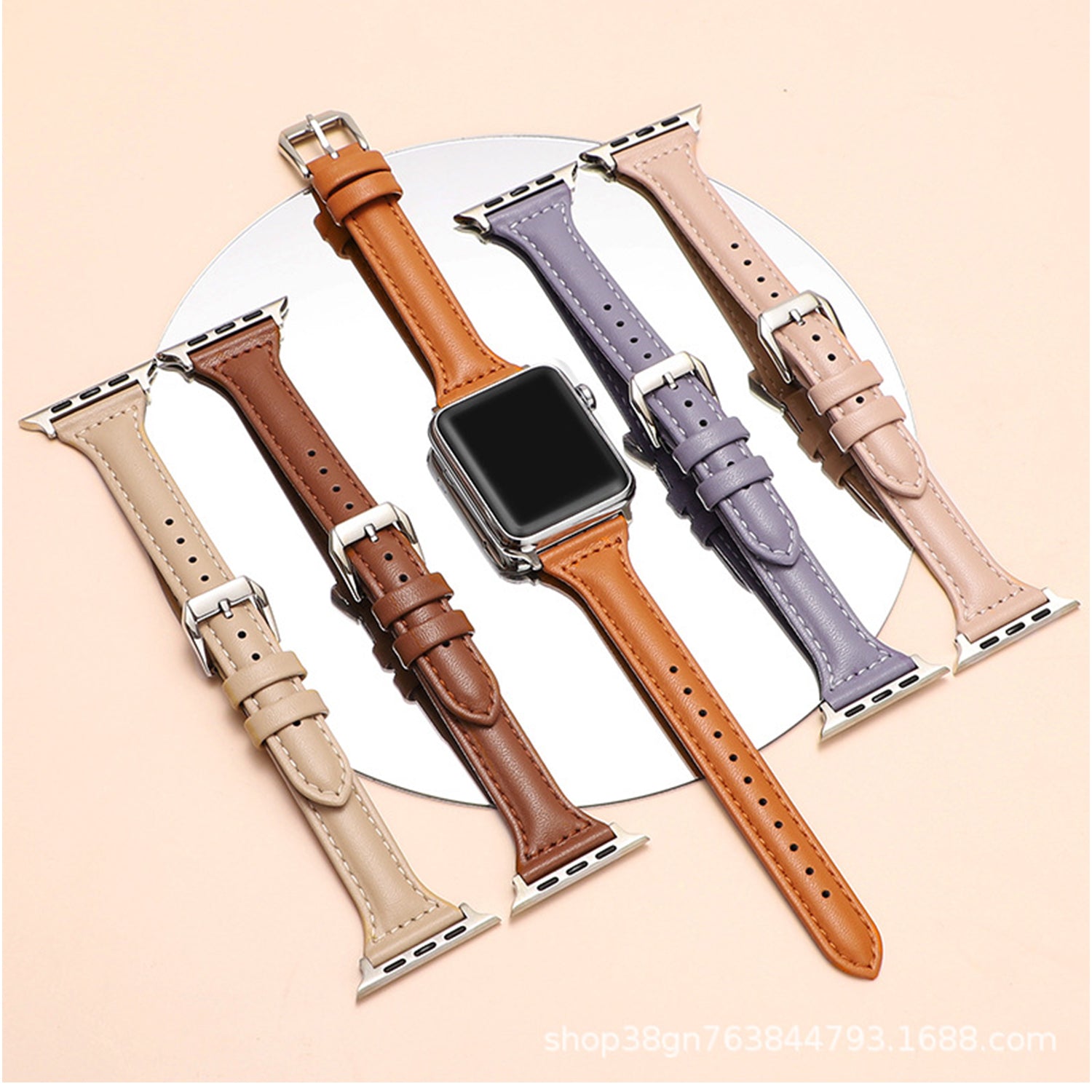 38/40/41mm Apple Watch Xiao Man Waist Ultra Fiber Leather Watch Strap Series SE/7/6/5/4/3/2/1