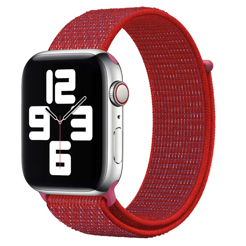 38/40/41mm Adjustable fine woven nylon sport loop Fine woven nylon sport loop strap, Esuitable for Apple Watch series SE/7/6/5/4/3/2/1