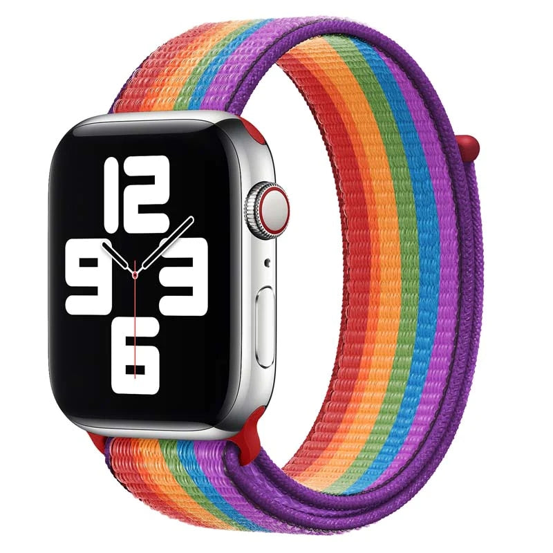 38/40/41mm Adjustable fine woven nylon sport loop Fine woven nylon sport loop strap, Esuitable for Apple Watch series SE/7/6/5/4/3/2/1