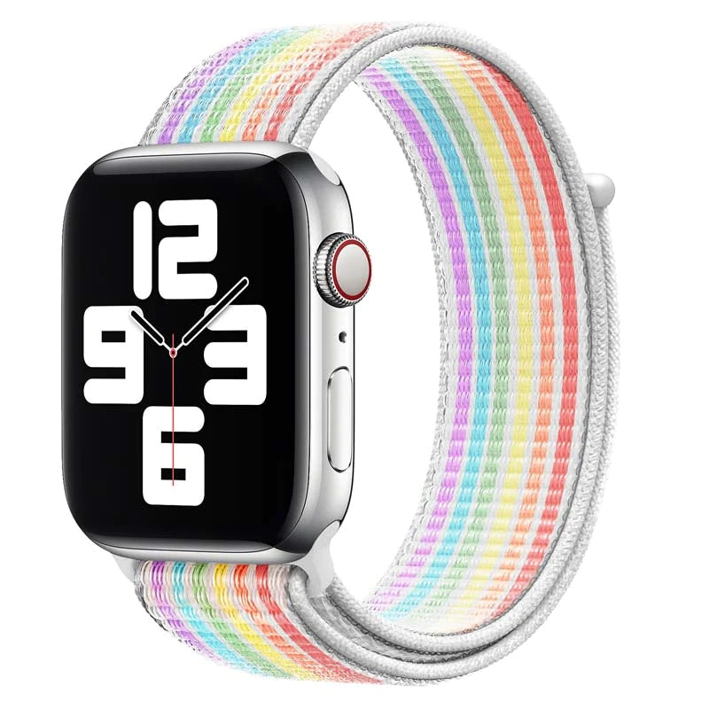 38/40/41mm Adjustable fine woven nylon sport loop Fine woven nylon sport loop strap, Esuitable for Apple Watch series SE/7/6/5/4/3/2/1