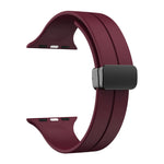 38/40/41mm Apple Watch Folding Magnetic Buckle Silicone Strap Series SE/7/6/5/4/3/2/1