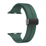 38/40/41mm Apple Watch Folding Magnetic Buckle Silicone Strap Series SE/7/6/5/4/3/2/1
