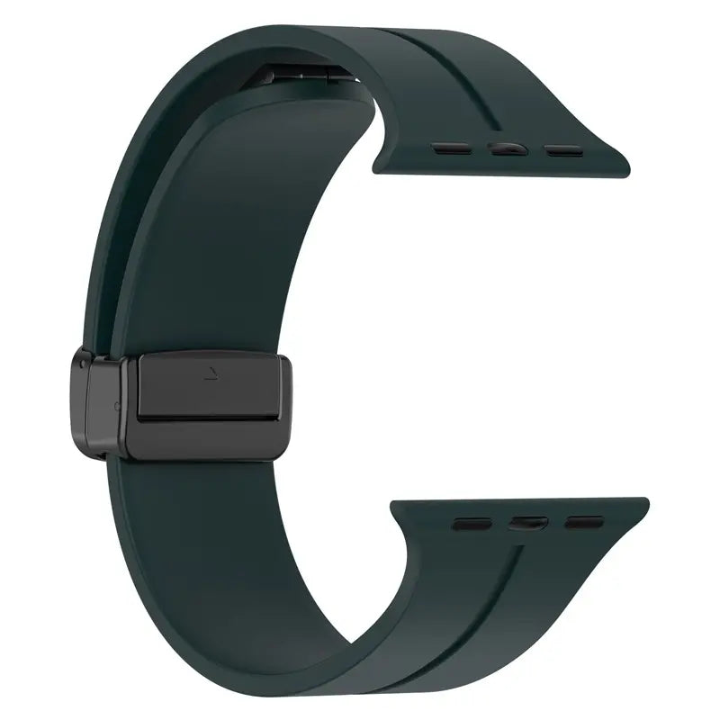 38/40/41mm Apple Watch Folding Magnetic Buckle Silicone Strap Series SE/7/6/5/4/3/2/1