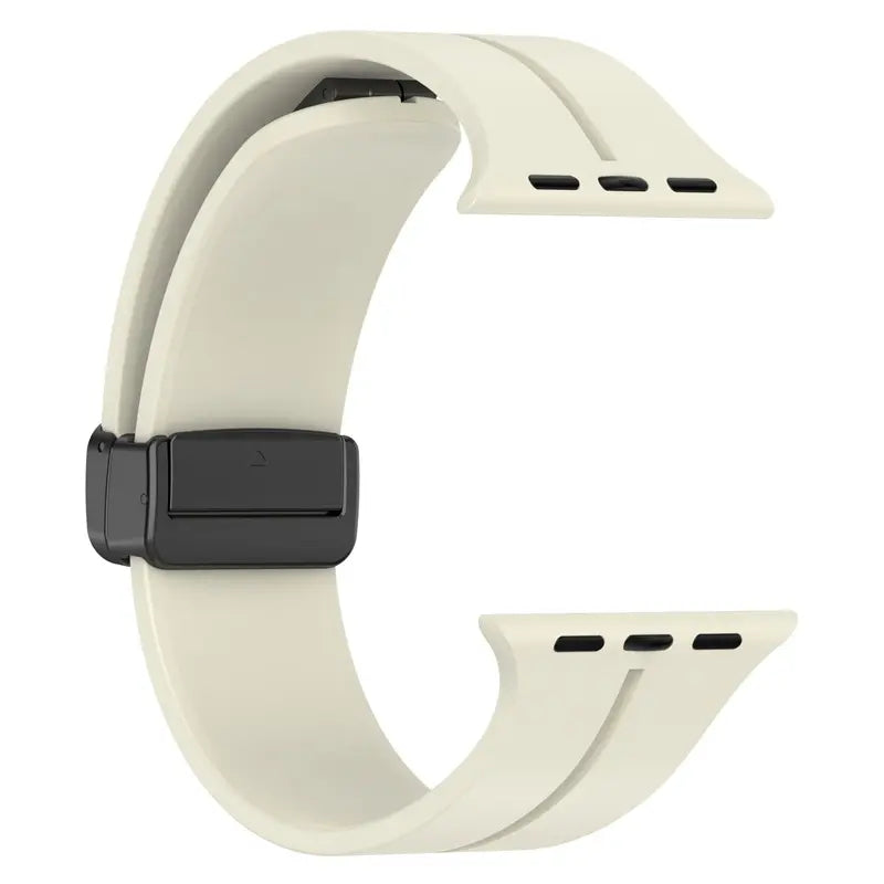 38/40/41mm Apple Watch Folding Magnetic Buckle Silicone Strap Series SE/7/6/5/4/3/2/1