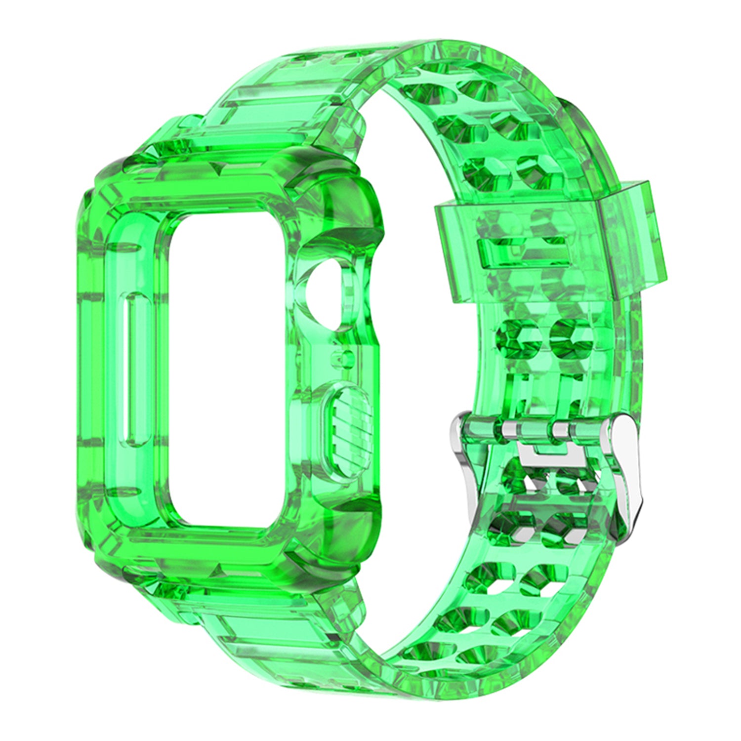 38/40/41mm Glacier transparent jelly strap,Esuitable for Apple Watch series SE/7/6/5/4/3/2/1