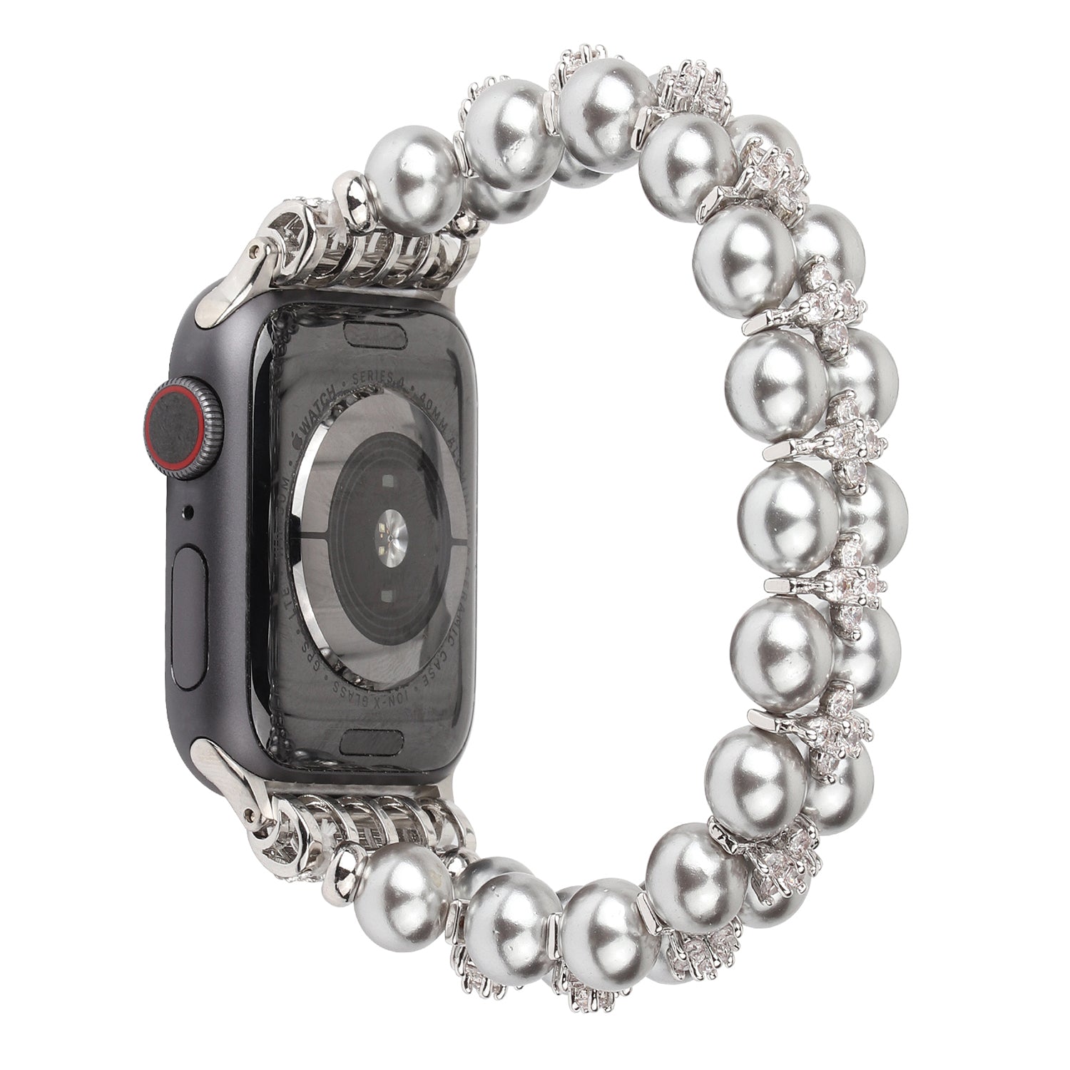 38/40mmShiny elastic beaded rhinestone bracelet for Apple Watch series SE /6/ 5/ 4 /3/ 2/1 /