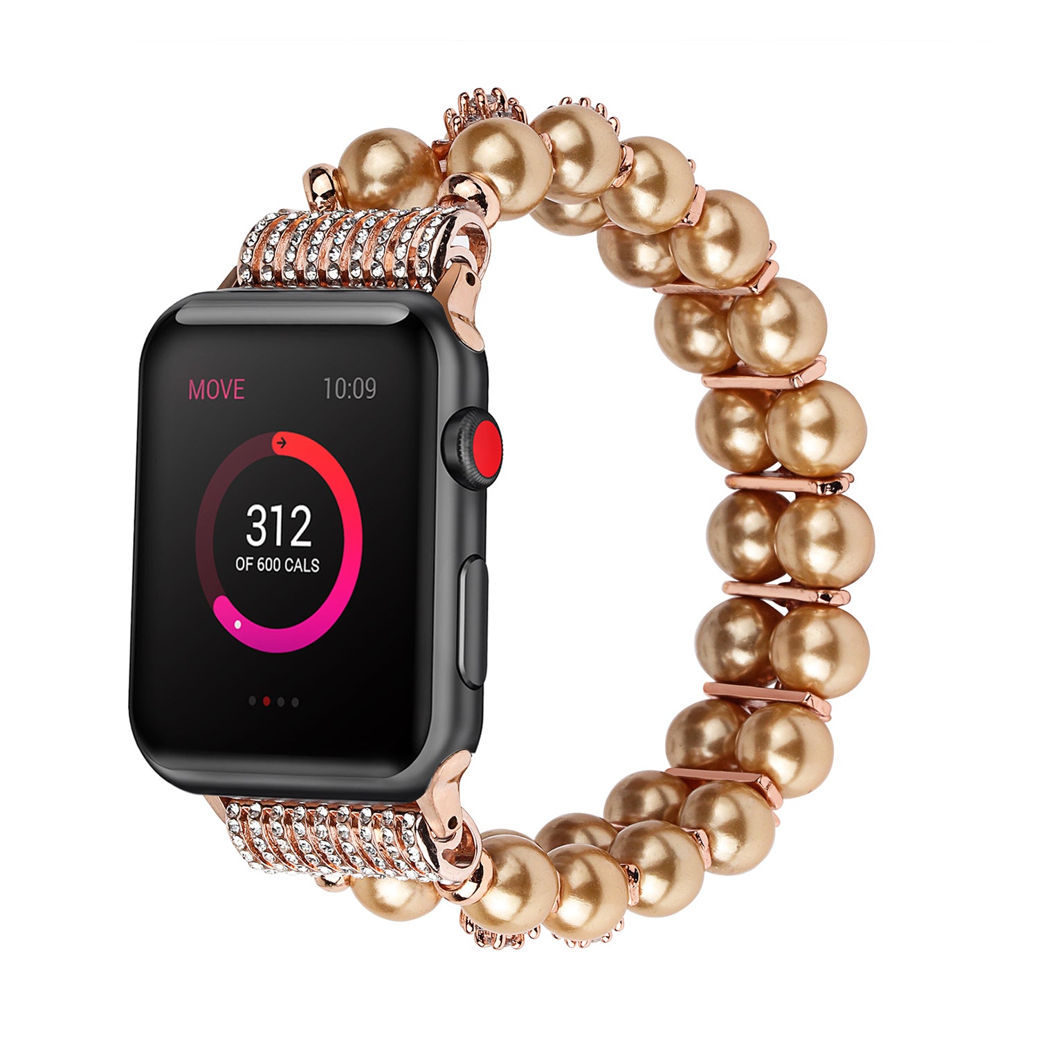 38/40mmShiny elastic beaded rhinestone bracelet for Apple Watch series SE /6/ 5/ 4 /3/ 2/1 /