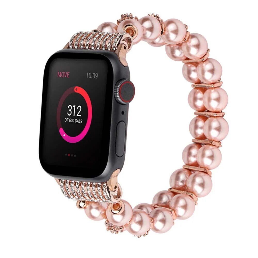 38/40mmShiny elastic beaded rhinestone bracelet for Apple Watch series SE /6/ 5/ 4 /3/ 2/1 /