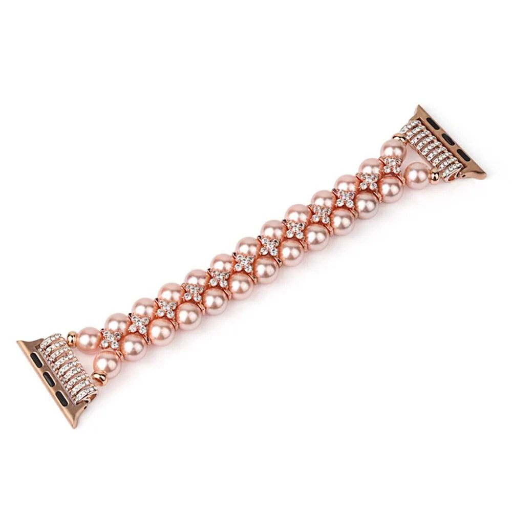 38/40mmShiny elastic beaded rhinestone bracelet for Apple Watch series SE /6/ 5/ 4 /3/ 2/1 /