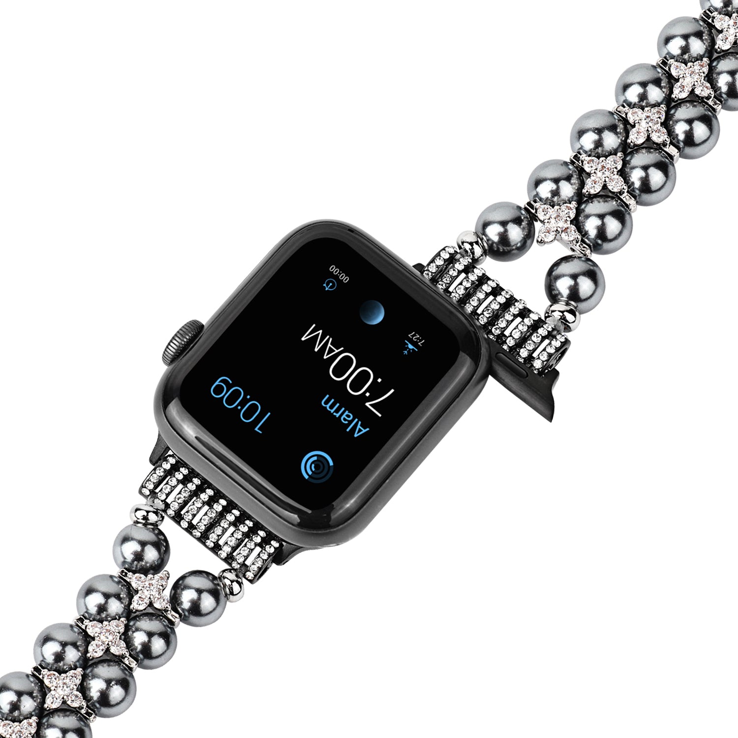 38/40mmShiny elastic beaded rhinestone bracelet for Apple Watch series SE /6/ 5/ 4 /3/ 2/1 /