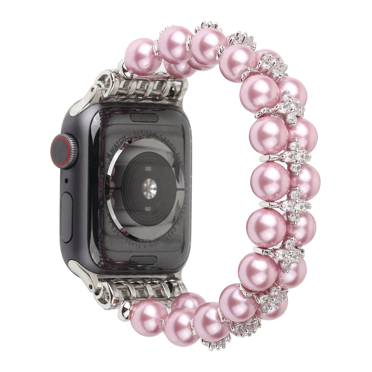 38/40mmShiny elastic beaded rhinestone bracelet for Apple Watch series SE /6/ 5/ 4 /3/ 2/1 /