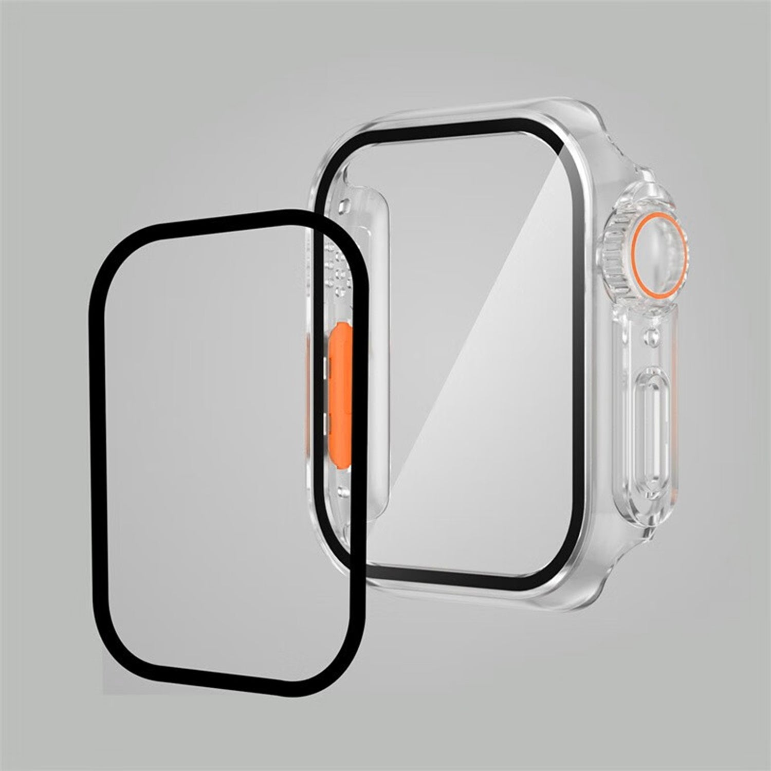 2 in 1 (45MM) PC material half pack case with screen protector for Apple Watch Series 9/8/7