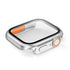 2 in 1 (45MM) PC material half pack case with screen protector for Apple Watch Series 9/8/7