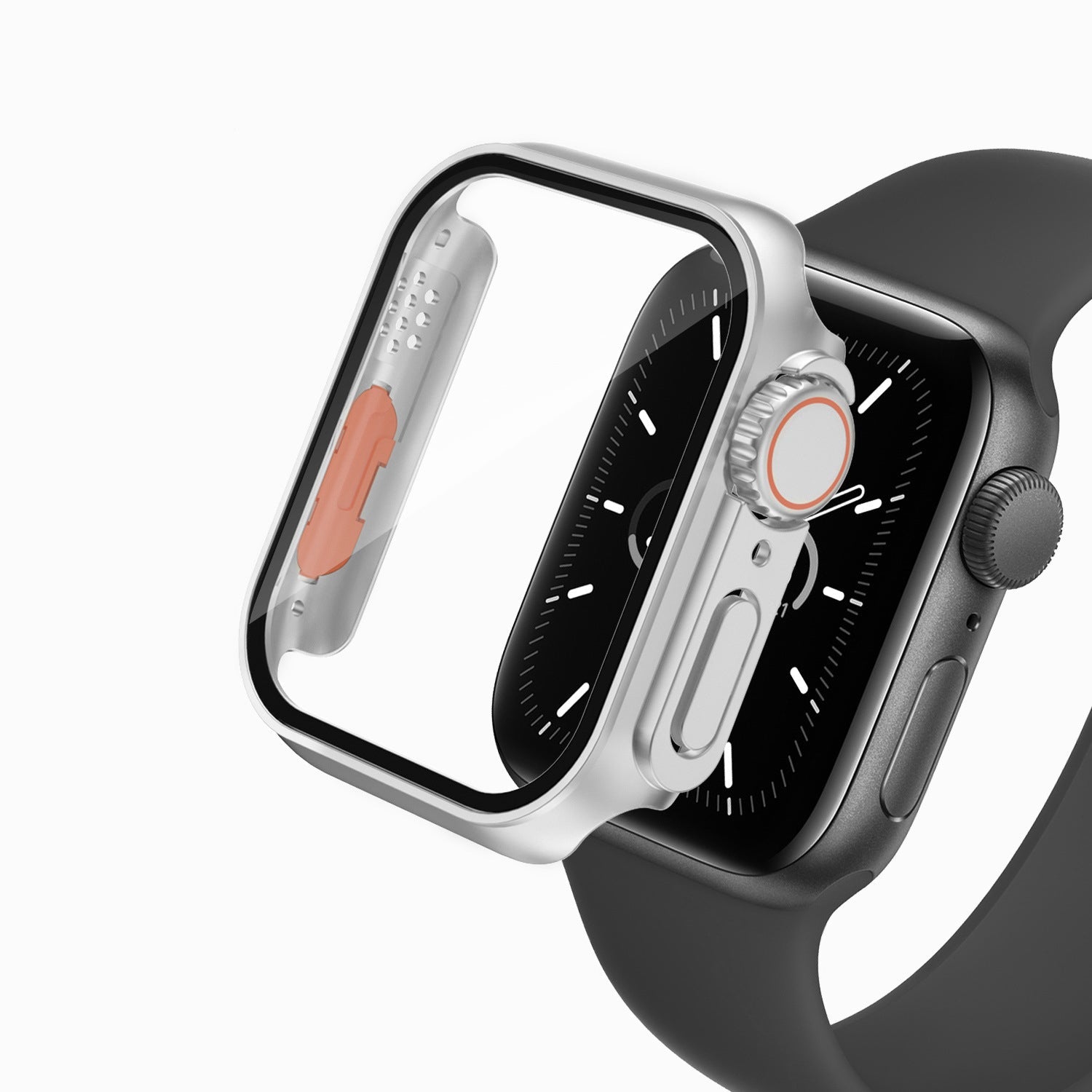 2 in 1 (41MM) PC material half pack case with screen protector for Apple Watch Series 9/8/7