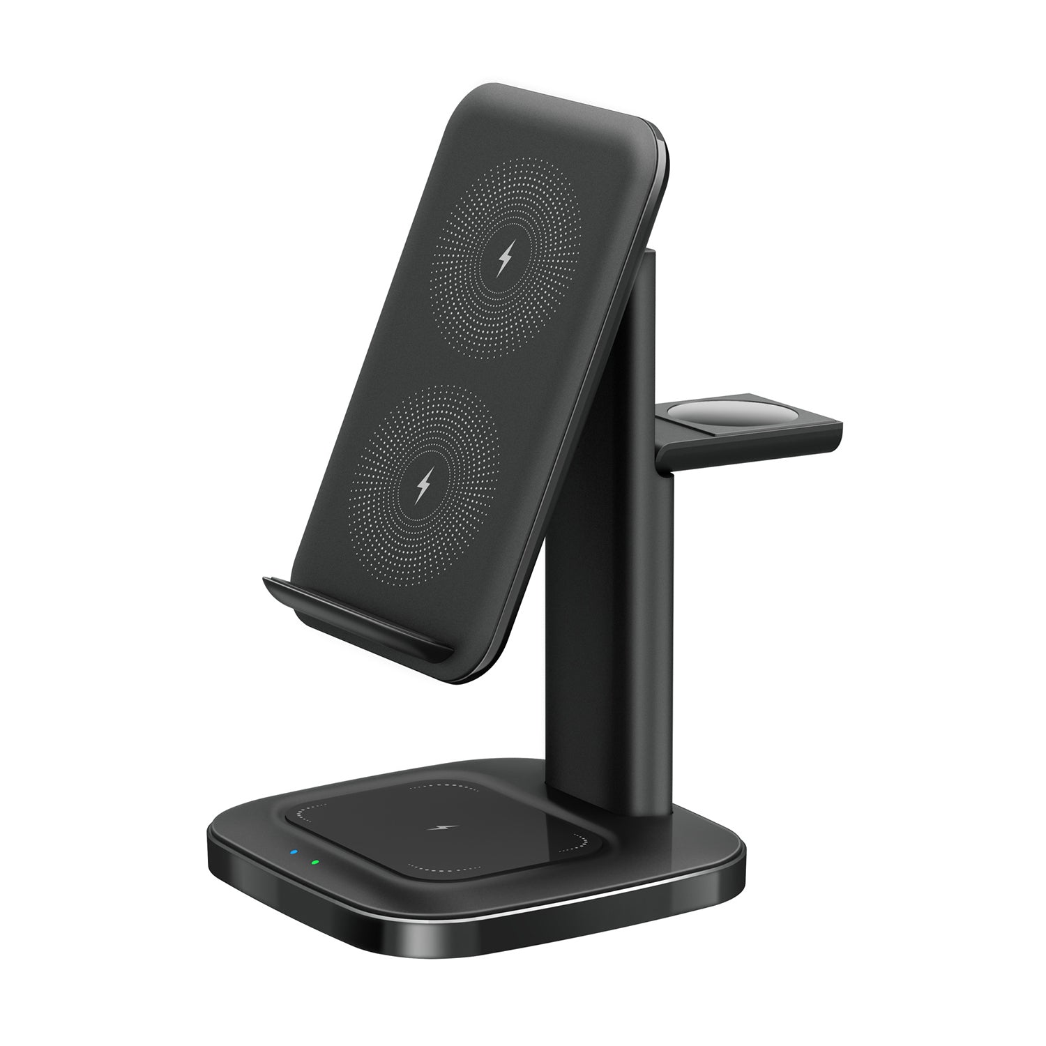 3in1 Charging Station for Smart Phone.Wireless Charging Station for Multiple Devices,Phone and Watch,Earphone Charger Dock with Stand-Black