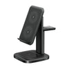 3in1 Charging Station for Smart Phone.Wireless Charging Station for Multiple Devices,Phone and Watch,Earphone Charger Dock with Stand-Black