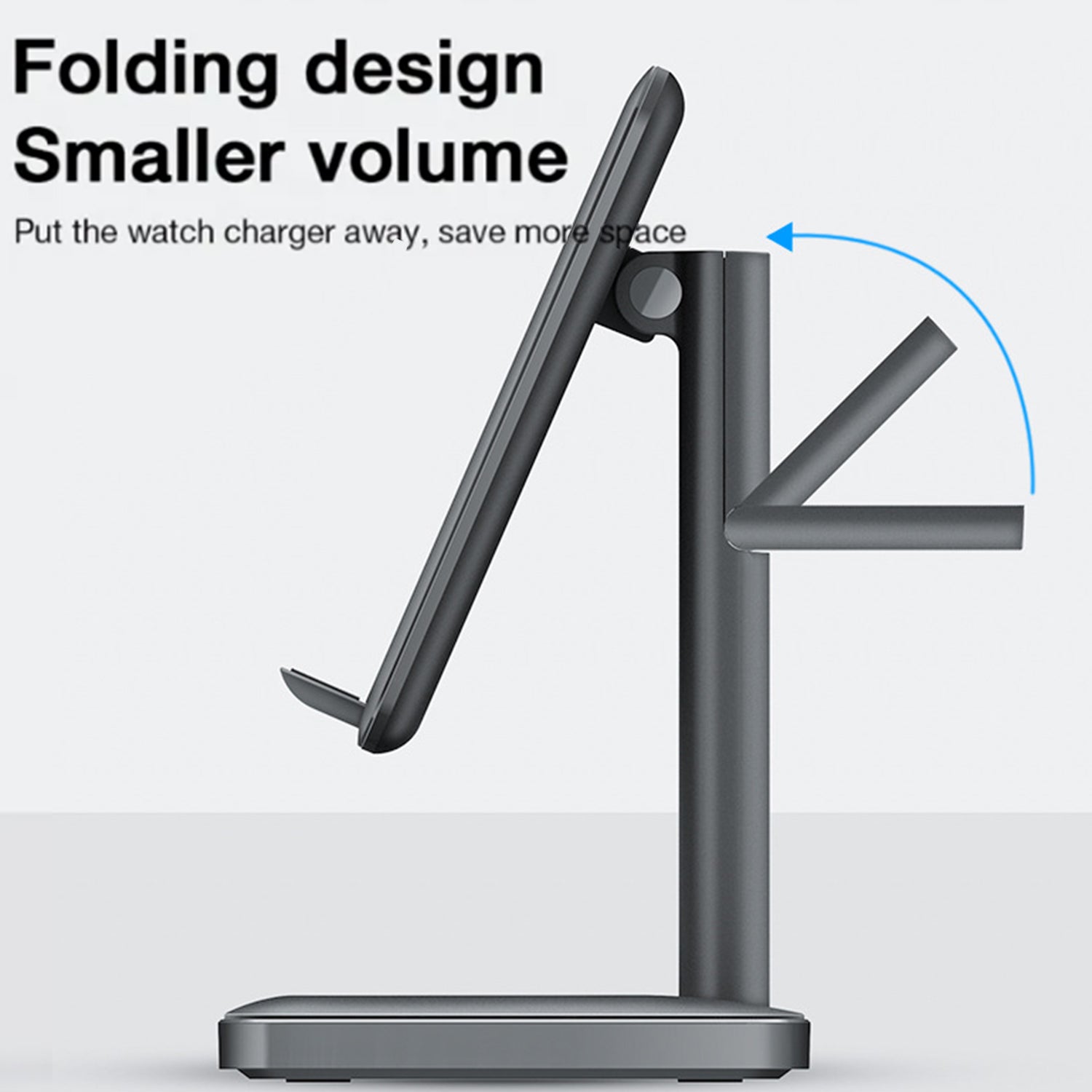 3in1 Charging Station for Smart Phone.Wireless Charging Station for Multiple Devices,Phone and Watch,Earphone Charger Dock with Stand-Black