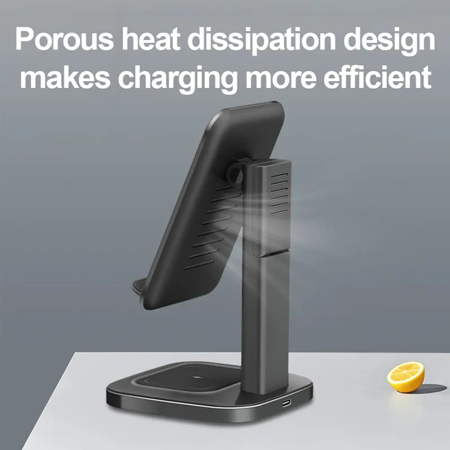 3in1 Charging Station for Smart Phone.Wireless Charging Station for Multiple Devices,Phone and Watch,Earphone Charger Dock with Stand-Black