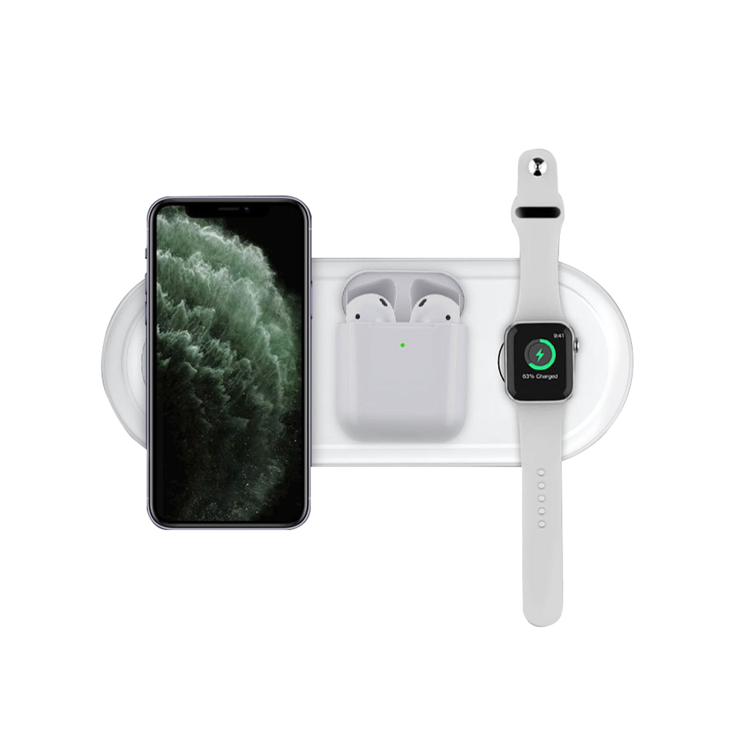 3 in 1 Wireless Fast Charger For iPhone 12 Samsung/ Apple Watch 5 4 3 /Airpods