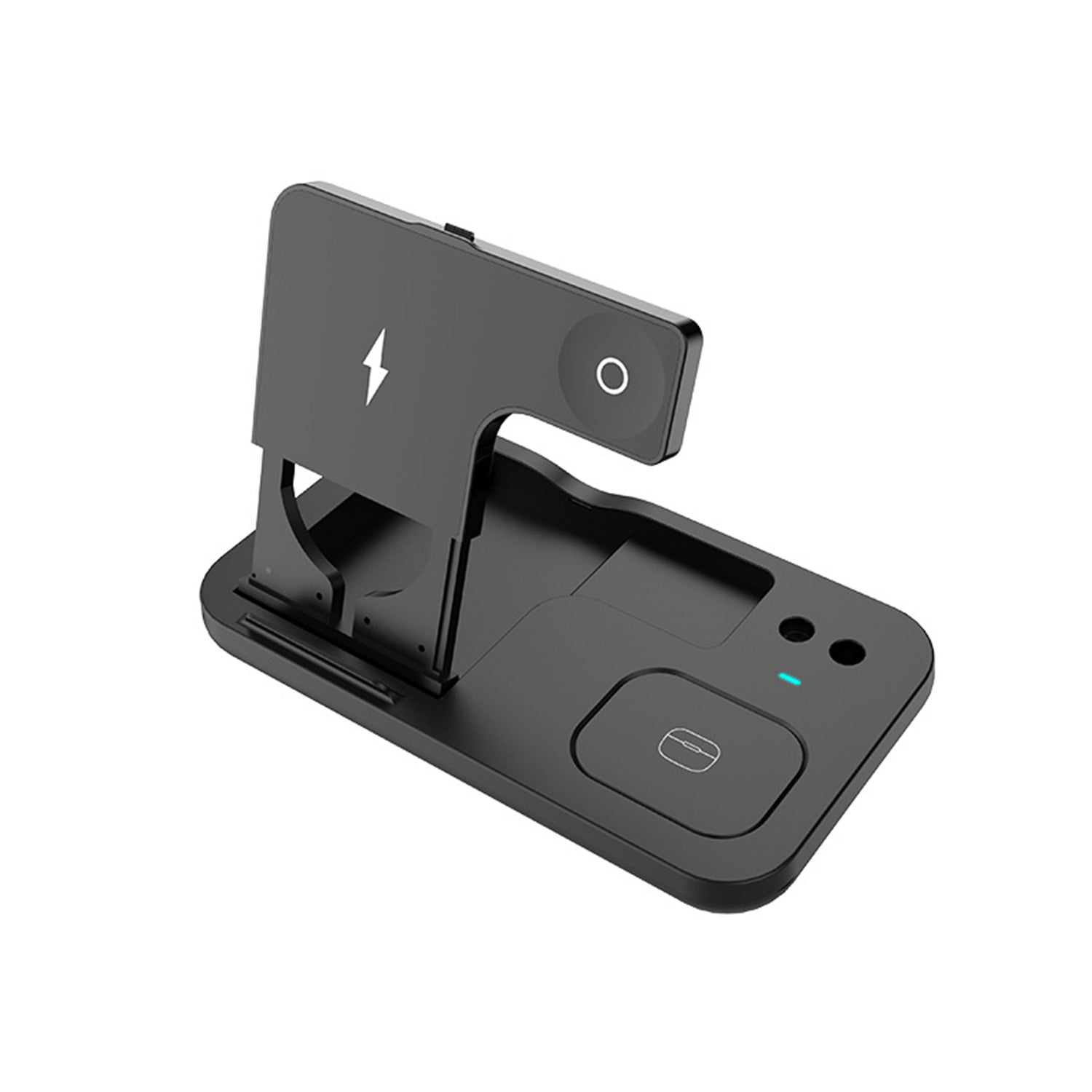 4 in 1 Wireless charger Dock Universal, Wireless Charger Stand Portable Charging Station Dock for Mobile Phone Watch Earphone, Foldable Design Wireless Charger