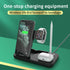 4 in 1 Wireless charger Dock Universal, Wireless Charger Stand Portable Charging Station Dock for Mobile Phone Watch Earphone, Foldable Design Wireless Charger