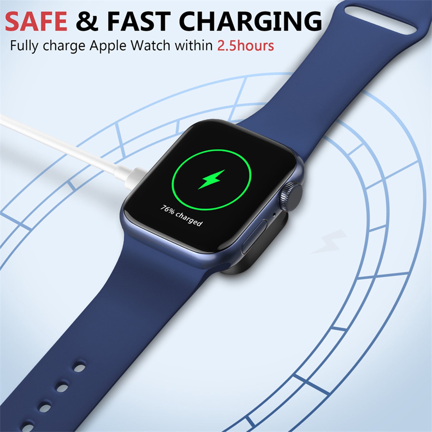 2 in 1 Portable Metal Magnetic Wireless Charger for Apple Watch 7 6 5 4 3 2 1 SE Usb C Fast Charging Pad Cargador