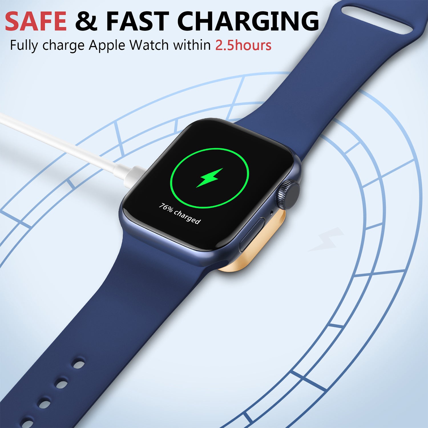 2 in 1 Portable Metal Magnetic Wireless Charger for Apple Watch 7 6 5 4 3 2 1 SE Usb C Fast Charging Pad Cargador