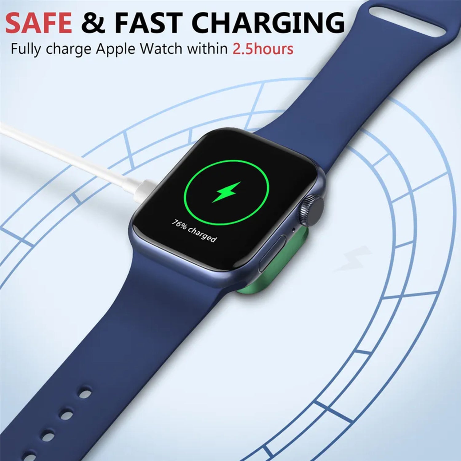 2 in 1 Portable Metal Magnetic Wireless Charger for Apple Watch 7 6 5 4 3 2 1 SE Usb C Fast Charging Pad Cargador
