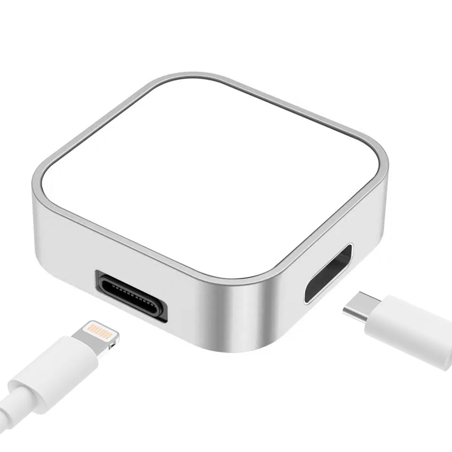 2 in 1 Portable Metal Magnetic Wireless Charger for Apple Watch 7 6 5 4 3 2 1 SE Usb C Fast Charging Pad Cargador