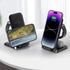 15 W 3 in 1 Wireless Fast Charger - Universal Compatibility, Foldable & Portable Design