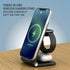 15 W 3 in 1 Wireless Fast Charger - Universal Compatibility, Foldable & Portable Design