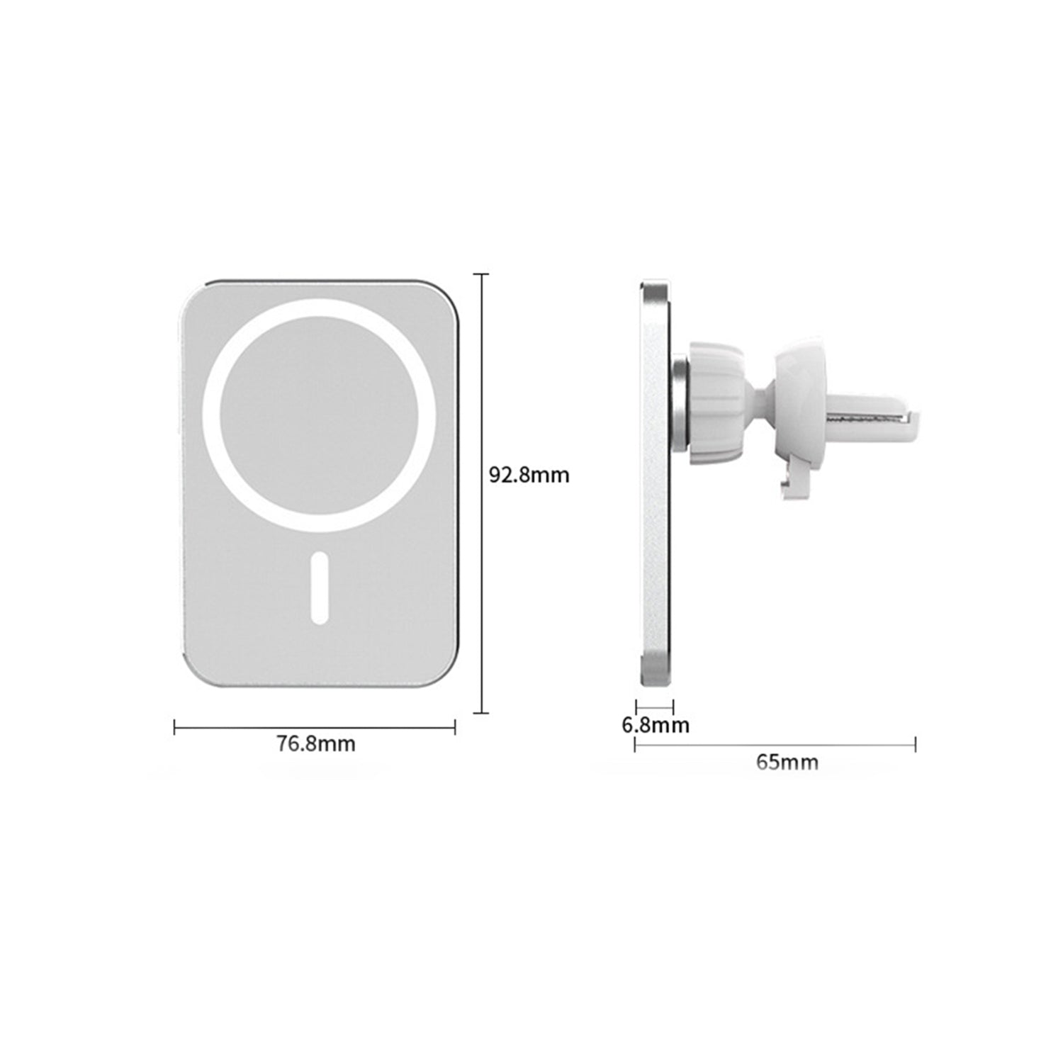 Newest Magnetic Wireless Car Charger Mount for iPhone 12 Series - White