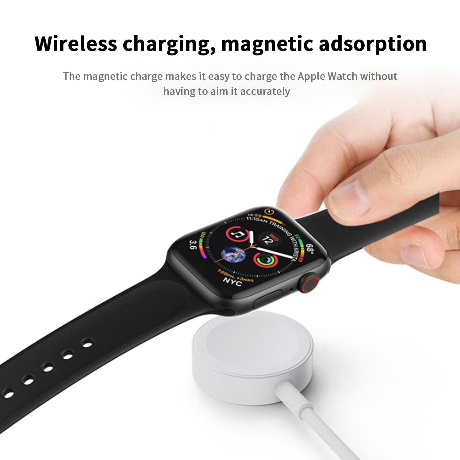 Wireless Magnetic Charger for Apple Watch - White