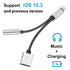 2 in 1 Lightning Adapter to Jack 3.5mm and Lightning Port for iPhone 11/11 Pro /11 Pro Max/ Xs Max/ X / XS/ 8 / 7