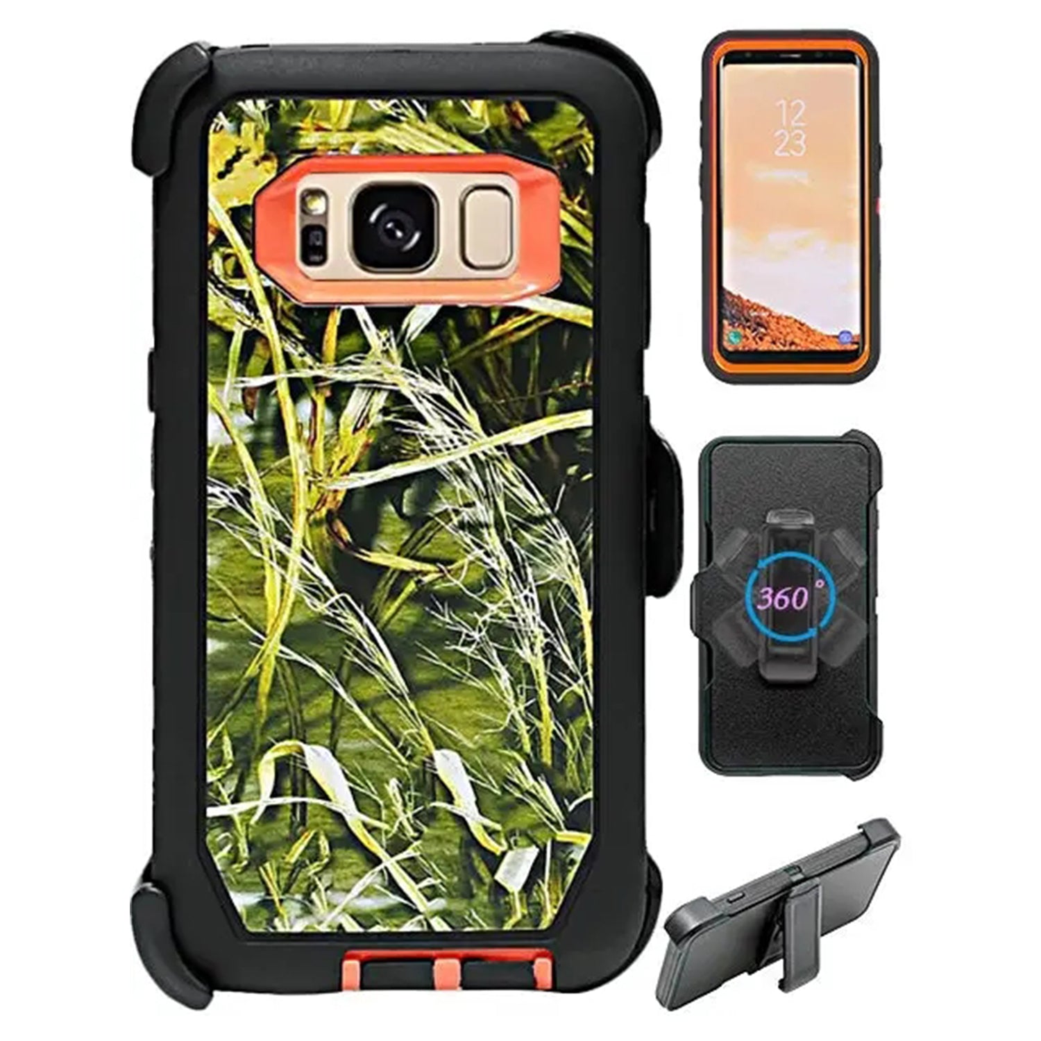 Galaxy S8 & Shock Reduction Case with Belt Clip (No Screen) Design Full body/Heavy Duty Protection Case