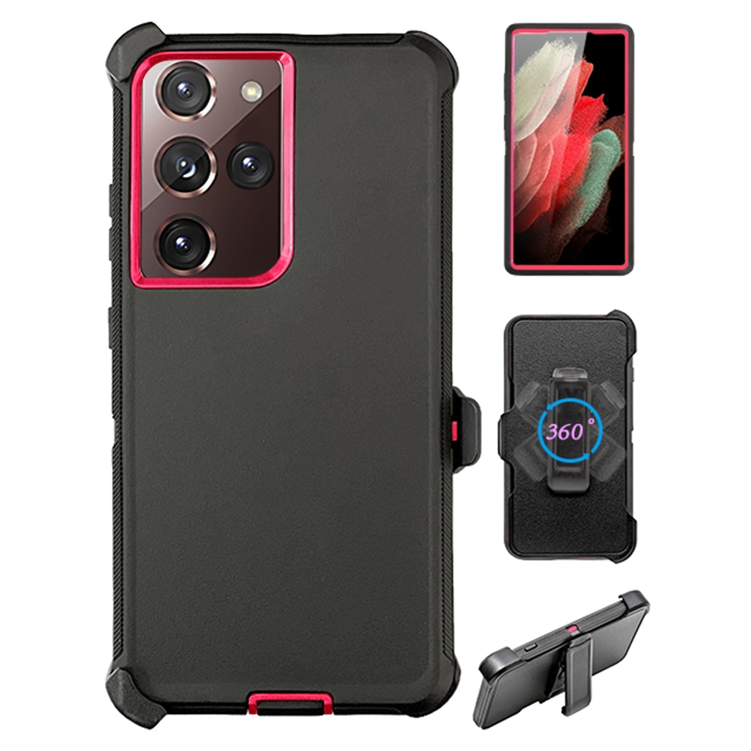 Galaxy S21 Ultra  Full Protection Heavy Duty Case  with Kickstand Belt Clip