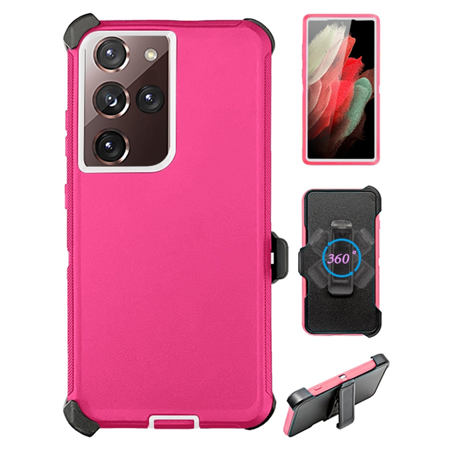 Galaxy S21 Ultra  Full Protection Heavy Duty Case  with Kickstand Belt Clip