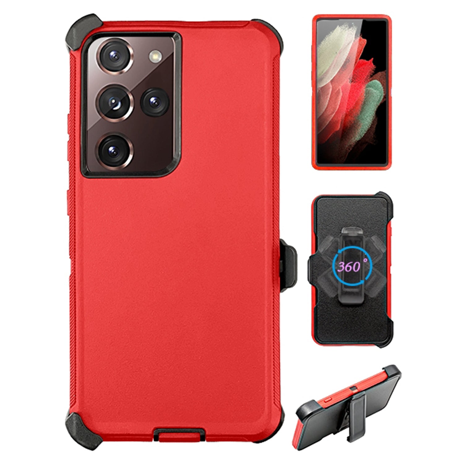 Galaxy S21 Ultra  Full Protection Heavy Duty Case  with Kickstand Belt Clip