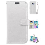 Real Plain Leather Wallet Case for Galaxy S7 Edge