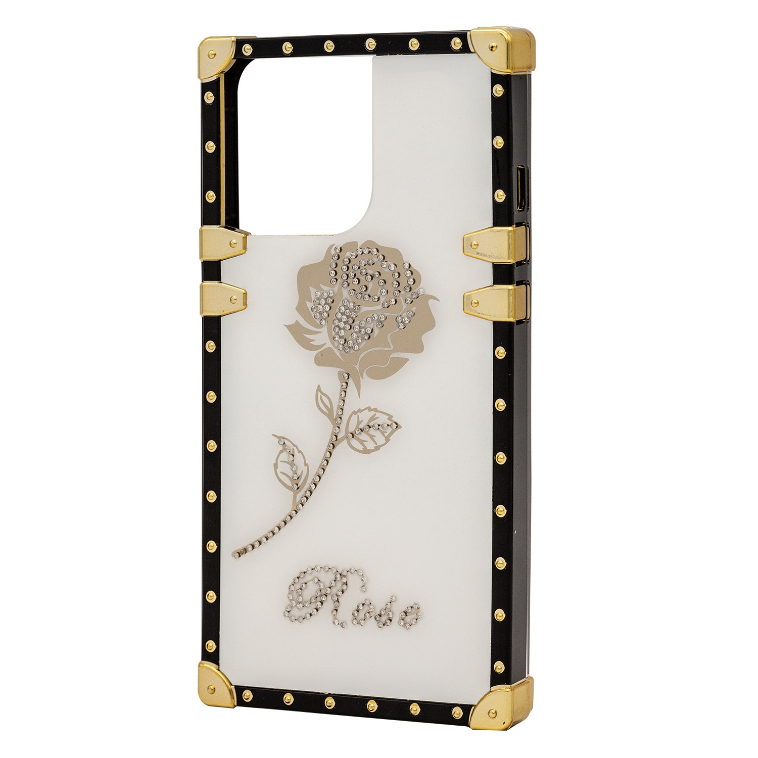 iPhone 14/13 TPU Rose print diamond fashion color case