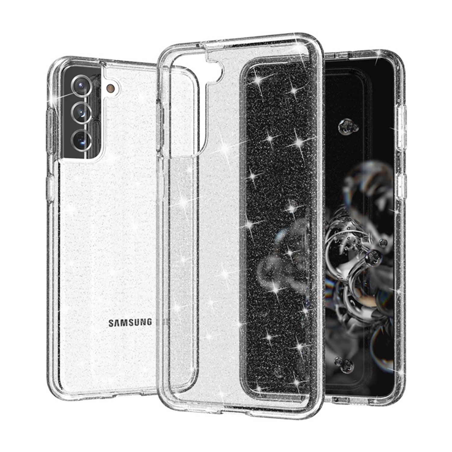 Shiny Transparency Phone Case for Samsung Galaxy S21 Plus