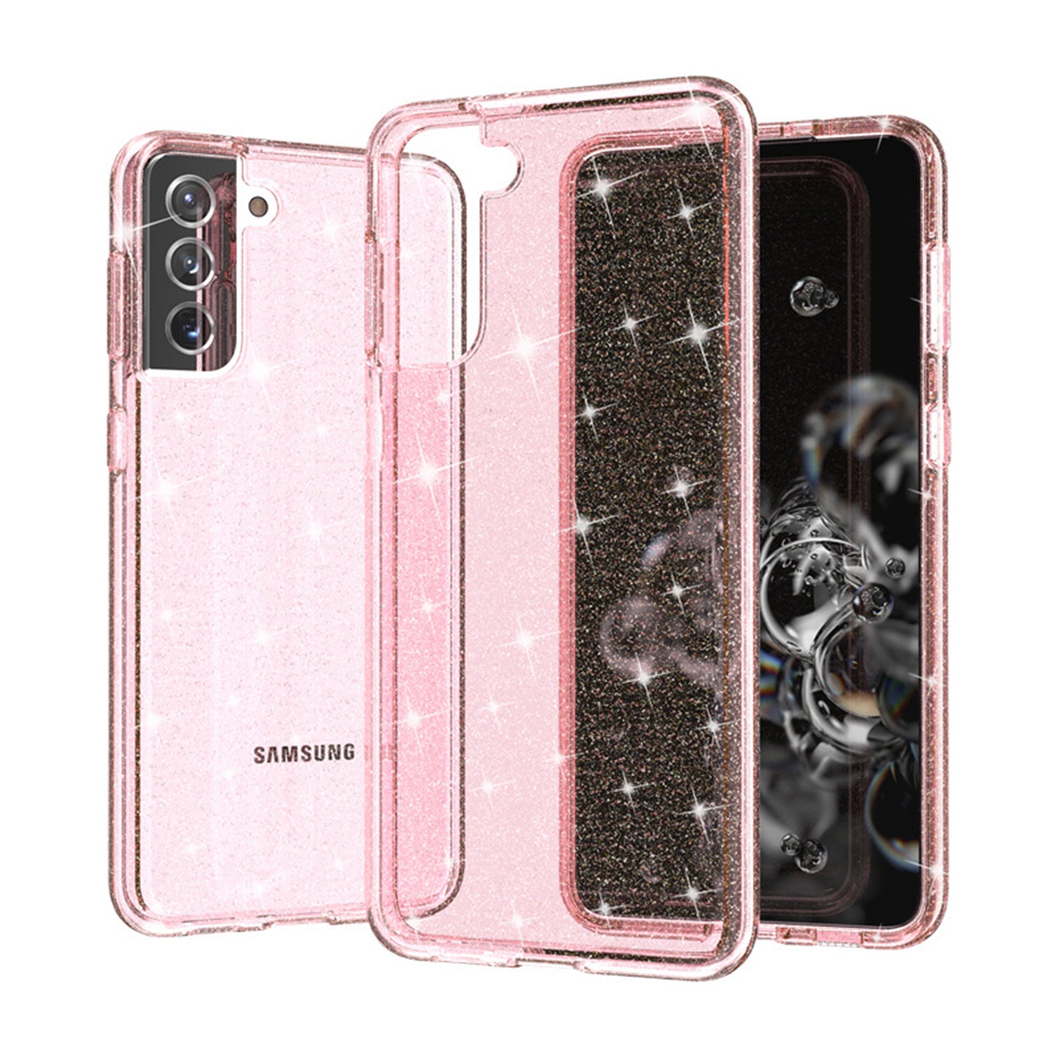 Shiny Transparency Phone Case for Samsung Galaxy S21 Plus