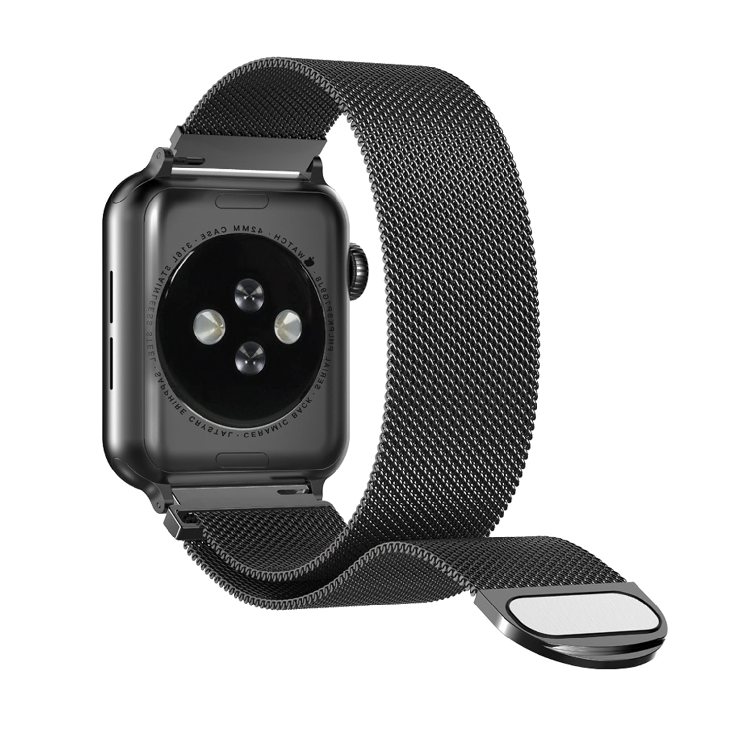 38mm Stainless Steel Wristband  for i-Watch Series 4/3/2/1  Milanese Loop with Strong Magnetic Closure Strap