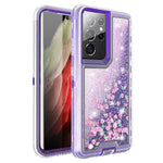 Samsung Galaxy S21 Ultra Transparent Floating Glitter Heavy Duty Case