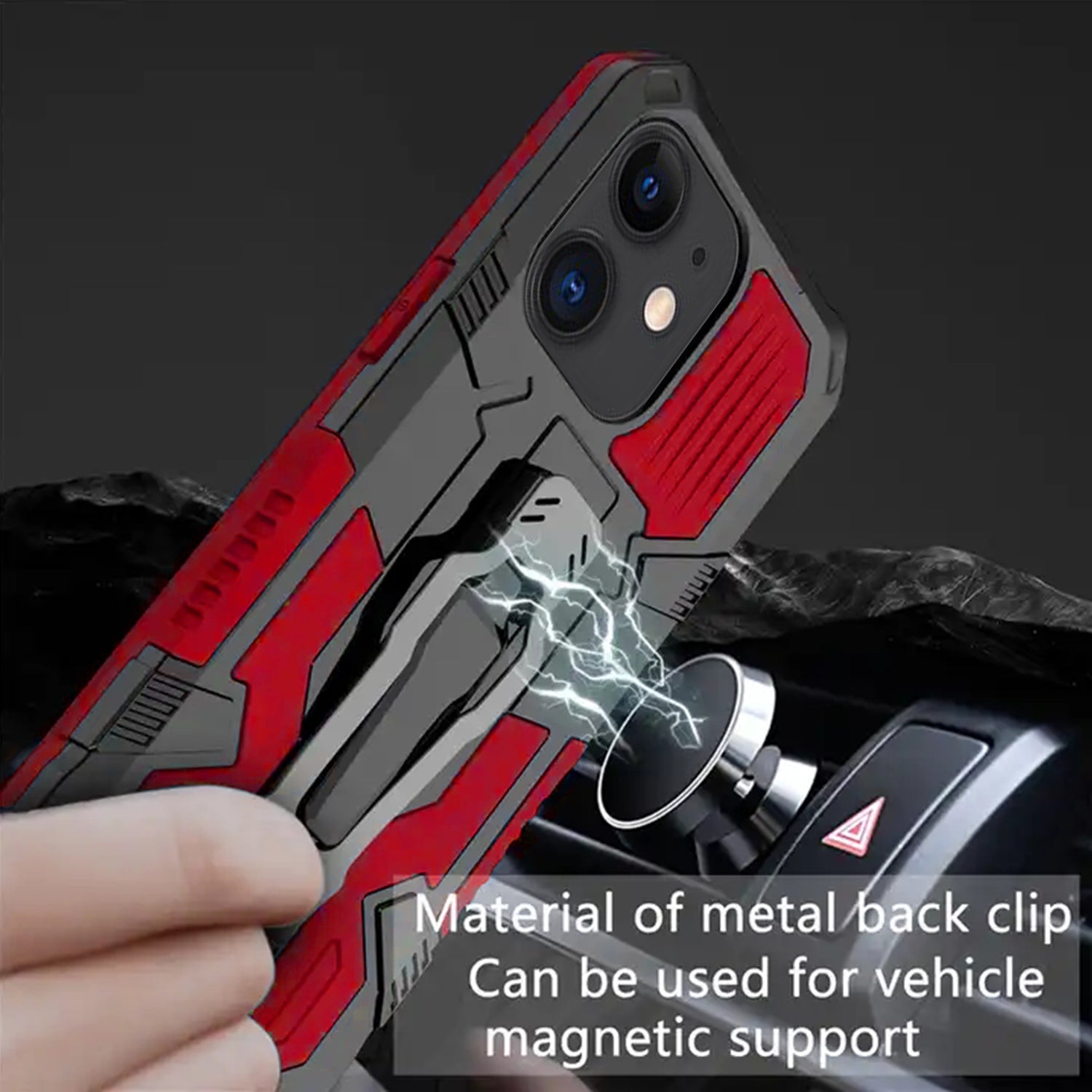 Back Clip Magnetic GPS car mount Phone Holder for iPhone 11 (6.1")