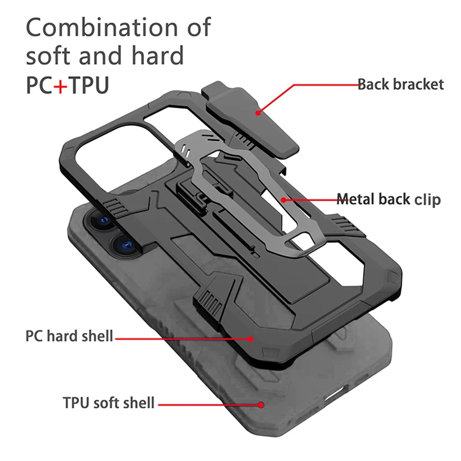 Back Clip Magnetic GPS car mount Phone Holder for iPhone 11 (6.1")